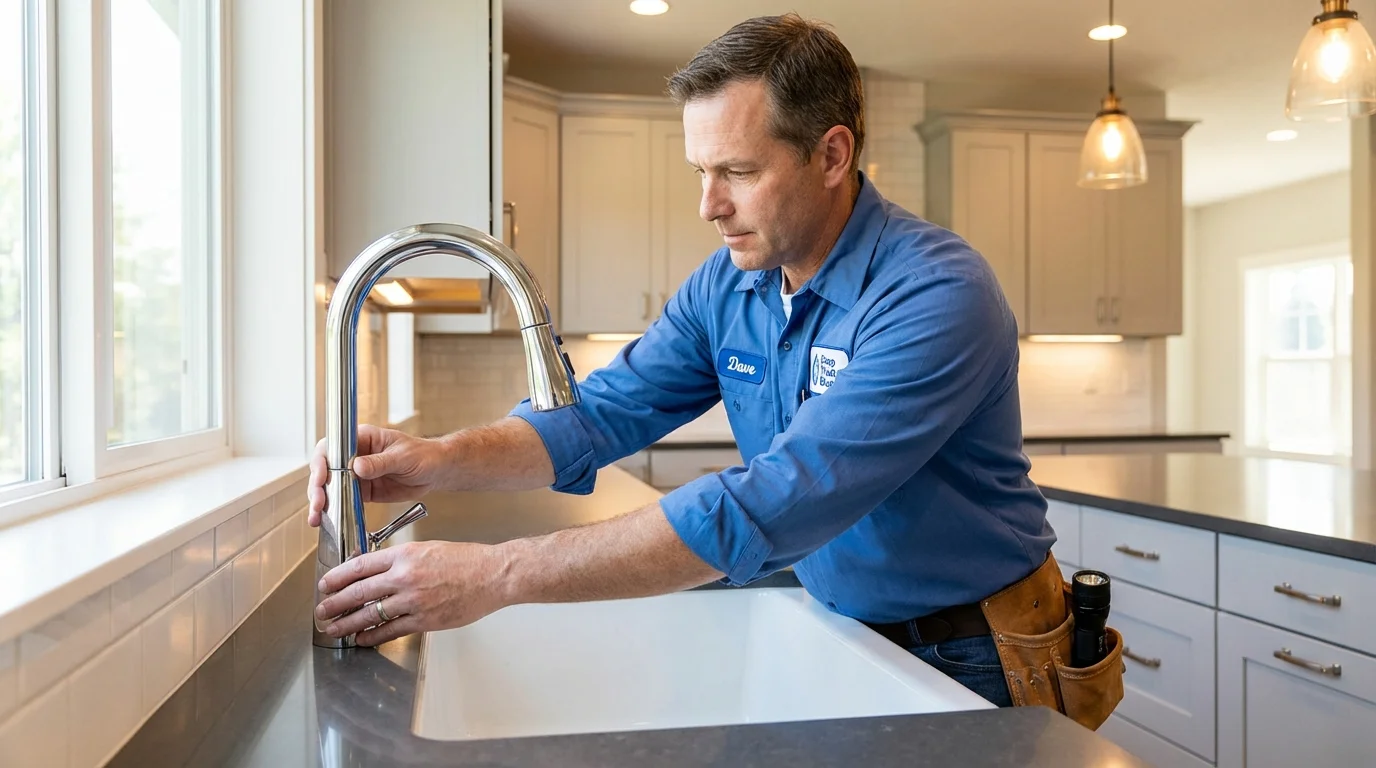 Kitchen faucet installation by Johns Plumbing LLC in Pacific